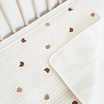 돗투돗x마롤로뜨 아기 누빔 방수요 아기 방수 패드 침대 신생아 100수, 방수패드_바니베어