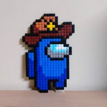 [모모상점] 어몽 어스 디폼블럭비즈 세트, 1세트, 10mm카우보이