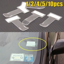 주차스티커홀더 자동차 주차 티켓 클립 패스너 인테리어 정리함 허가 카드 빌 홀더 스티커 앞유리 창문, CHINA, 5pcs, 5pcs