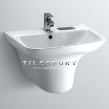 계림 평면붙임세면기페데스탈일체형 L380UFD L380(자동폽업+트랩+앵글밸브포함), 1개