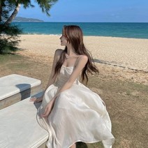 한소희 뷔스티에 동남아 해외여행 여름옷 휴양지룩 원피스 베트남 주현영 시밀러룩 오렌지 괌원피스 맥시 바캉스 비치코디