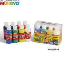 문교 NEW 핑거페인트 100ml 8색세트 / 핸드페인팅 유아용물감 MFP100T-8A