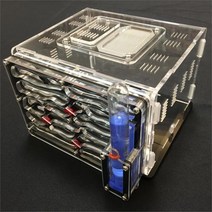 큰9 가지 색상 사용 가능 DIY 수분 공급 영역 개미 둥지 농장 아크릴 곤충 빌라 애완 동물 매니아 집, 09 black_01 M