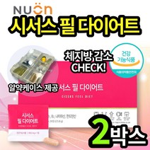 식약처 인증 건강 식품 시서스알약 다이어트 보조제 5중 복합 기능성 B1 B2 판토텐산 나이아신 체중 감소 도움 복부비만 써시스 NUON 피시콜라겐 히알루론산 서시스 알약케이스, 2박스