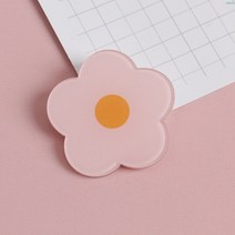 가방 모자 옷 장식 액세서리 아크릴 플라워 뱃지 옷핀 브로치 -핑크