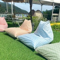 보니타 빈백 비치빈백 야외빈백 대형 파우치 SP202스웨이드+방수커버 세트, 에쉬블루(스웨이드)