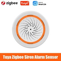 가정용 NSA Tuya Zigbee 스마트 사이렌 알람 90db 시끄러운 소리 조명 센서 라이프 앱을 통한 홈 원격 제어 게이트웨이와 함께 작동, 1PCS
