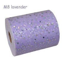 아이 의류 직물 6 인치 * 100 야드 빛나는 레이저 반짝임 장식 조각 얇은 명주 그물 스풀, 07 lavender