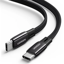 Ugreen USB2.0(Type-C) CM Flat 케이블 2m/U-10969/C타입/무산소동선(OFC)/3A 고속충전+데이터 전송/플랫(평면)/패브릭 재질/파손방지 커넥터/아연