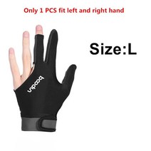 당구대 당구다이 중고 미니당구대 포켓볼당구대Boodun-3 손가락 당구 장갑 풀 스누커 남성 여성용 왼손 오, 10 1PCS Black L