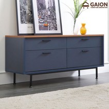 [가이온] 티크 1200 2단 거실장, 색상:그레이