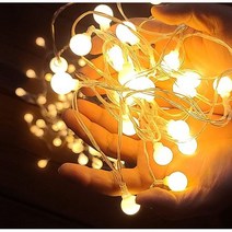 [당일발송] LED 대왕 앵두전구 20/50/100구 웜화이트 줄조명+흡착판, 앵두2M20구(건전지)+흡착판