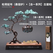 인센스 챔버 스틱 홀더 향로 향초 소나무 창조적 인 장식품, 8. 松荷延年悬挂炉合一系列古崖柏