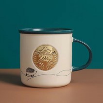 스타벅스 세라믹 머그컵 스푼포함 이쁘고 다양한 컬러 사이렌 머그잔 컵, 고슴도치머그420ml+스타스푼