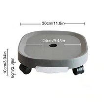 24cm/27cm 플랜트 캐디 바퀴 4 개 및 배수 트레이 정원 롤링 플랜터 트롤리 플랜트 스탠드 트레이 적재 용량 50KG/60KG, [05] 24cm Load 50KG