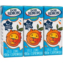 스페인 Don Simon 돈시몬 어린이 오렌지 착즙 주스 무펄프 200ml 6팩