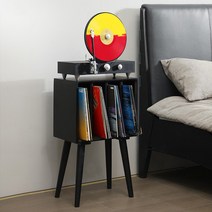 LP수납장 LP장 틈새 코너 진열장 비디오 오디오 장식장 LP 보관함 선반 CD장 CD랙, 블랙  28CM