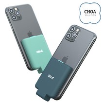 MP282SE OISLE 오이슬 아이폰 안드로이드 무선 부착형 보조배터리 4225mAh, C타입, 블루