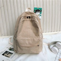 코듀로이 에코백 패션 여성 배낭 도난 방지 어깨 가방 2022 십대 소녀 학교 backapcks에 대한 순수 컬러 학교 가방 mochila