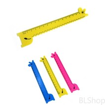 기린모양 플라스틱 커팅 자 직자 눈금자 15CM