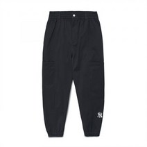 MLB 엠엘비 남성 베이직 미디움로고 썸머 코튼 카고팬츠 NY Black 3LWPB0433 50BKS