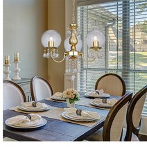 미도라이팅 느와르3등 크리스탈펜던트/LED램프*3 제공/골드도금/식탁등 주방등 까페조명 매장조명 펜던트조명, LED인찌구4W 전구색(노란빛)*3