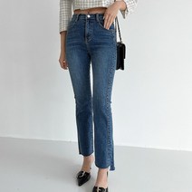 여자 사계절 다리가 길어보이는 스판 절개 슬림 부츠컷 청바지 봄 여름 가을 겨울 날씬 데님팬츠