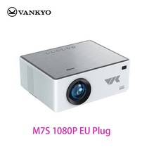 바포멧 vankyo vik m7pm7s 휴대용 프로젝터 안드로이드 9.0 시스템 19201080dpi 50000 시간 홈 오피스용 세련된 프로젝터 사용, m7p 안드로이드 9.0, 유럽 plug
