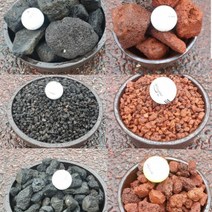 유림화훼자재상사 화산석 자연화산석화분마감재 가벼운돌 화산원석괴석유림화분 화산사(레드) 3호(10~20mm) 5kg