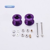 강아지낮은유모차 95423 라이트 더블 알루미늄 롤러 타미야 미니 4WD 모델 예비 2 Lot, 7.purple