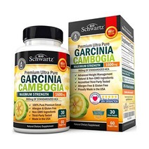 가르시니아 캄보기아 체중 최대 강도 식욕 억제제 & 지방 버너 1600mg 천연 물 960mg HCA 촉진제 탄수화물 제 캡슐 60CtBGSL