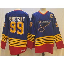 아이스하키장비 웨인 Gretzky 저지 세인트 루이스 하키 16 브렛 선체 클래식 스웨터 문자 번호 레트로 블루, 01 99 Gretzky_01 S