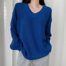 티데일리 여성용 베이직 하찌 브이넥 니트