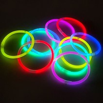 위시 야광팔찌 5색 혼합 100개, 1세트