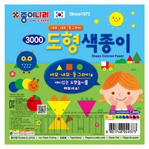 종이나라 도형 세모 네모 동그라미 색종이 10개입/갑