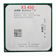 AMD Athlon II X3 450 X450 3 코어 AM3 938 CPU 100% 제대로 작동하는 데스크탑 프로세서