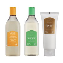 닥터올가 두피N바디케어 3종세트 (호호바티트리 천연샴푸500ml+헤어팩210ml+약산성 어성초바디워시500ml), 마스크팩 1매