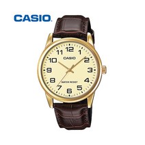 카시오 MTP-V001GL-9B CASIO 남성 가죽 손목 시계
