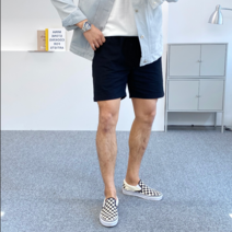간빠레 남성용 베이직 4부 허리밴딩 린넨 반바지
