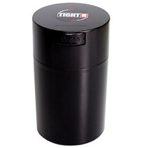 Tightvac - 1 oz to 6 ounce Airtight Multi-Use Vacuum Seal Portable Storage Container for Dry Goods, Black Cap & Body