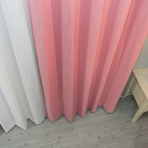 [나산] 커튼 면 100 피치스킨가공 261-H 270x240cm +레일 타이백