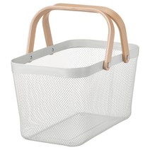IKEAIKEA RISATORP리사토르프 바구니 27x42x23 cm 화이트(905.303.9790530397)