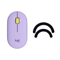 로지텍 PEBBLE M350 무소음 무선 마우스 + 마우스피트, 라벤더+마우스피트