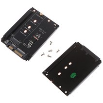 SATA 6 기가바이트/초 어댑터 카드 인클로저 M2 NGFF (5 나사 변환기 포함) 금속 케이스 B + M 키 SSD 2.5, 한개옵션0