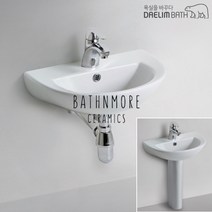 CL-106/CL106/세면기/세면대/언더볼/탑볼형/평면붙임형/대림바스/대림세면기/원홀/쓰리홀/부속일체/부속포함, 자동, P자트랩 (벽배수), 선택안함
