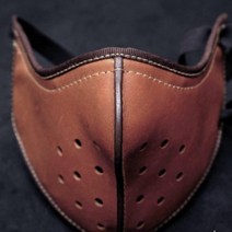 오토바이 프리 라이더 멋있는 가죽 마스크 브라운, 라이더마스크GS1000251B브라운