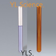 (YLS) 유리 시험관 색상별 사이즈별 5개묶음 판매 Test Tube (유리관 유리막대), 13x120mm 5개