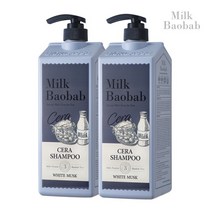 밀크바오밥 세라 샴푸 화이트머스크, 1200ml, 2개