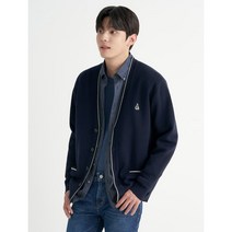 [빈폴]네이비 코튼 블렌드 티핑 카디건(BC265AA11R)