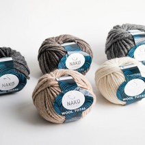 나코 울 토탈(nako wool total) 85g 울토탈실 뜨개실 털실 야나, 217 블랙